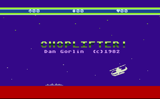 Choplifter (1984) (Atari) Screenshot